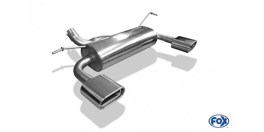 Endschalldämpfer quer Ausgang rechts/links - 160x80 Typ 53 rechts/links