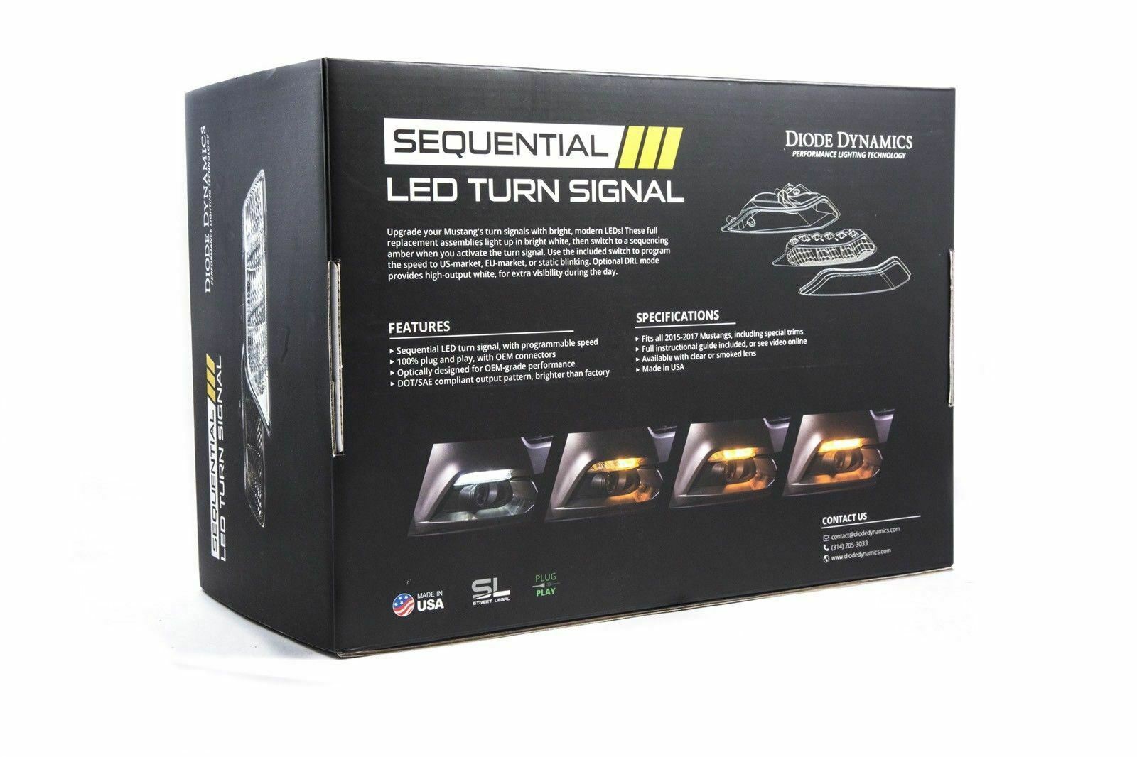 Ford Mustang 2015- 2017 US Version LED Tagfahrlicht / Sequentielles Blinken
