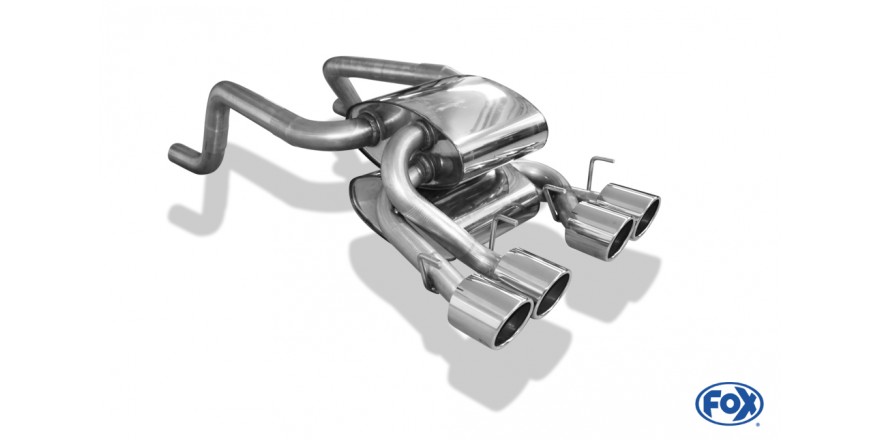 Endschalldämpfer Ausgang mittig - 4x100 Typ 16 mittig