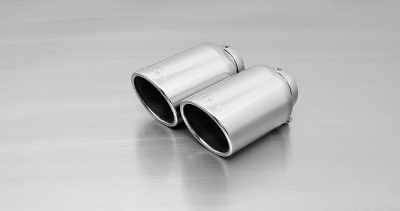 Endrohr-Set li/re je 2 Endrohre DM 102mm schräg, mit einstellbarem Kugelanschluss