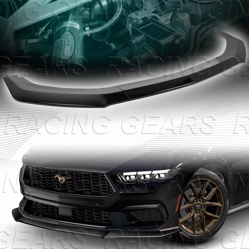 Painted Black Front Bumper Lip Body Kit Spoiler