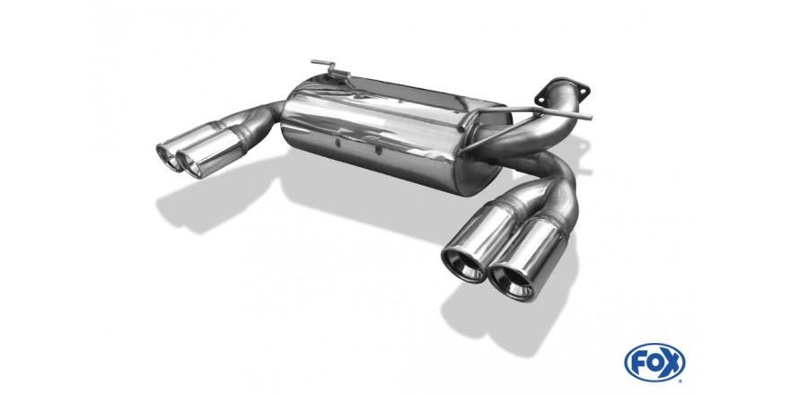 Endschalldämpfer quer Ausgang rechts/links - 2x90 Typ 17 rechts/links