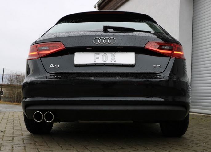 Audi A3 - 8V Sportback Endschalldämpfer einseitig - 2x90 Typ 16