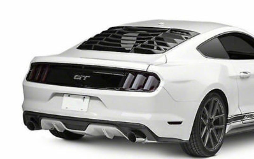 Heckscheiben Window Louver Schwarz Matt