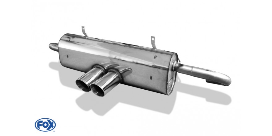 Endschalldämpfer Ausgang mittig - 2x80 Typ 25