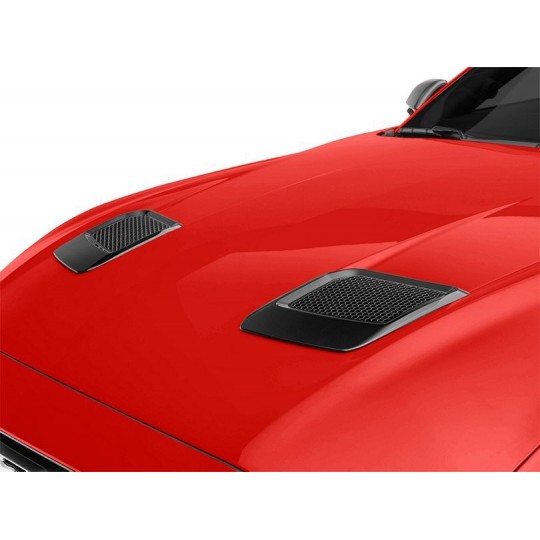 HOOD VENTS - GLOSS BLACK (MUSTANG 2018- GT, ECOBOOST)