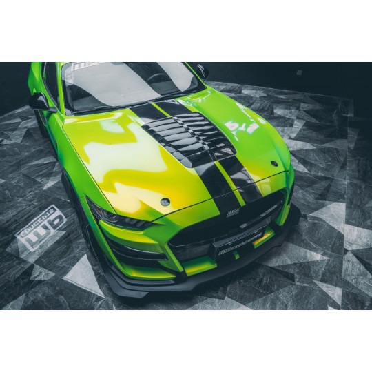 GT500 STYLE ALUMINUM HOOD - (MUSTANG 2015-2017 V6, GT, ECOBOOST)