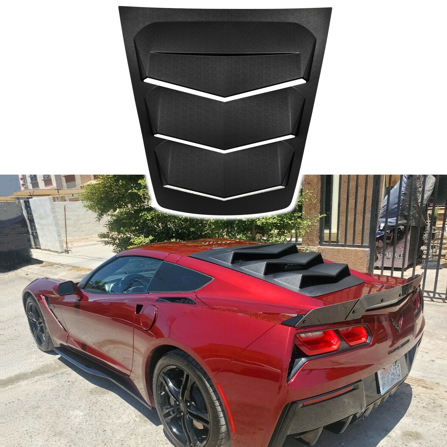 Hecklouver Sun Shade Vent ABS für 2014 ~ 2019 C7 Corvettes Corvette