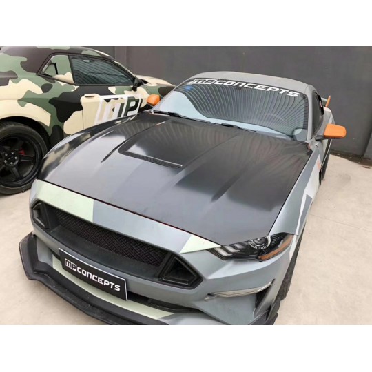 GT350 STYLE ALUMINUM Motorhaube  -  (MUSTANG 2018-GT, ECOBOOST)