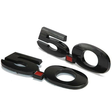 Ford Mustang 5.0 Emblem Schwarz