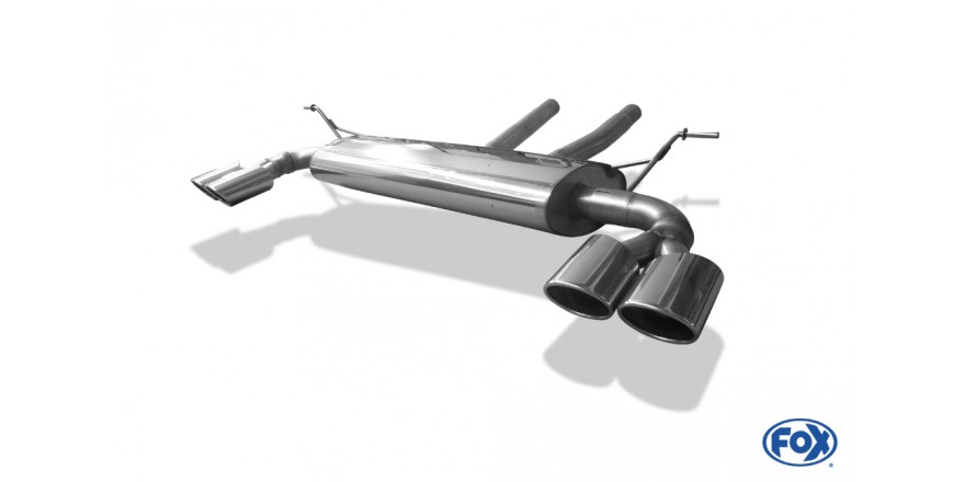 Endschalldämpfer rechts/links mit Y-Verbindungsrohr - 2x115x85 Typ 44 rechts/links