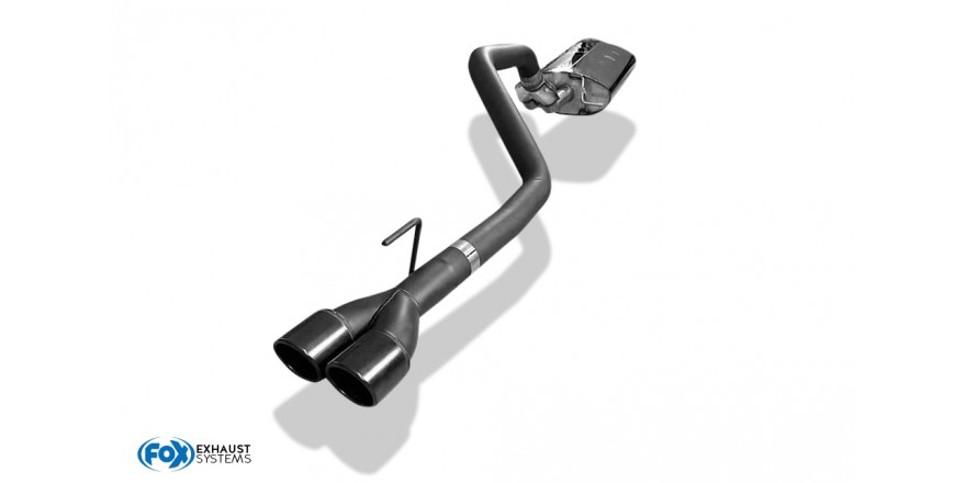 Endschalldämpfer - 2x90 Typ 16 schwarz emalliert