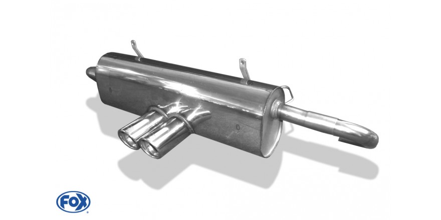 Endschalldämpfer Ausgang mittig - 2x80 Typ 17